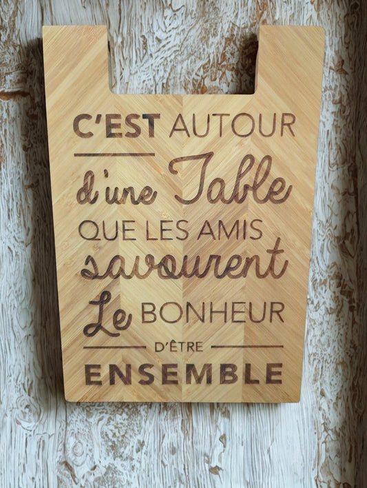 Planche Apéro en Bois Gravée – Modèles Disponibles ou 100% Personnalisable