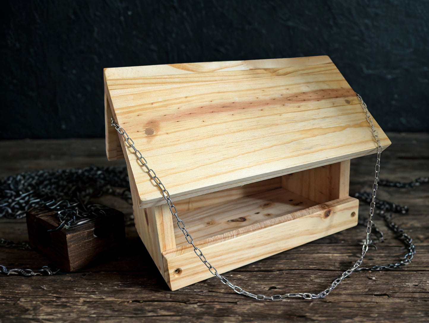 Mangeoire à Oiseaux en Bois Naturel