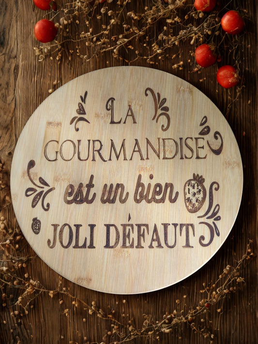 Plateau Tournant Gravé – Modèles Disponibles ou Personnalisation Libre